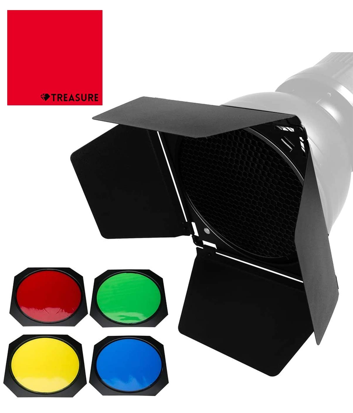 Amazon | [国内正規代理店] Godox BD-04 バーンドアとハニカムグリッド